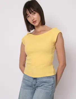 RD Style Kelly Boat Neck Cap Sleeve