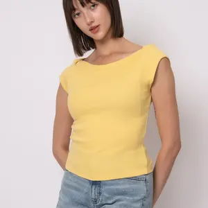 RD Style Kelly Boat Neck Cap Sleeve