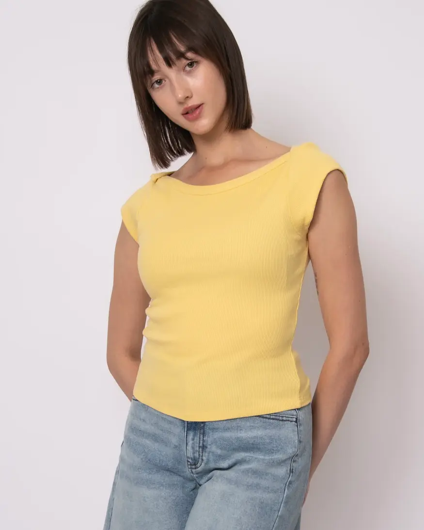 RD Style Kelly Boat Neck Cap Sleeve