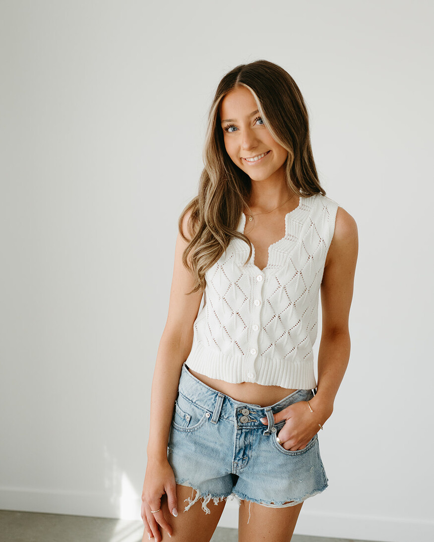 John + Jenn Remy Slvlss Knit Vest