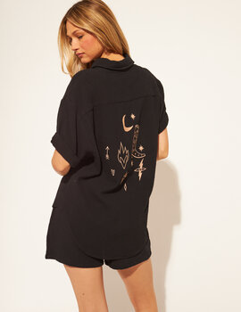 John + Jenn Wade SS Gauze Button Up