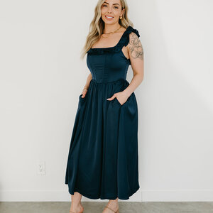 Lulus Jacey Corset Midi Dress