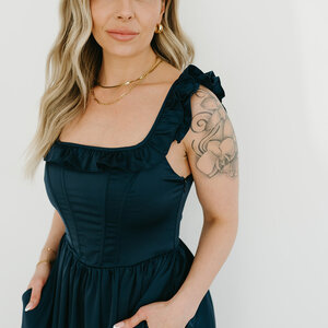 Lulus Jacey Corset Midi Dress