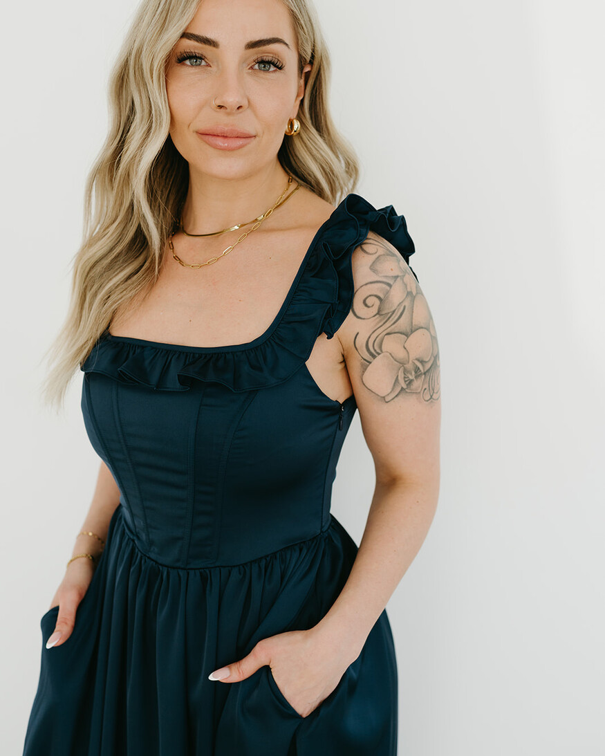 Lulus Jacey Corset Midi Dress