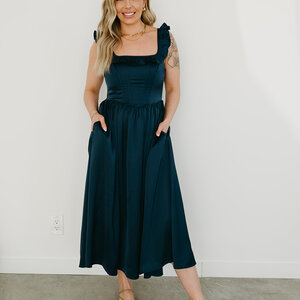 Lulus Jacey Corset Midi Dress