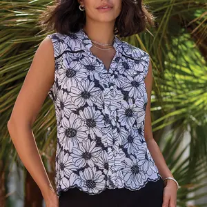 Tribal Leerit Slvlss Blouse