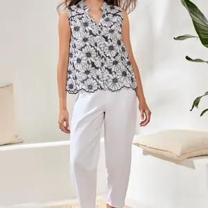 Tribal Leerit Slvlss Blouse