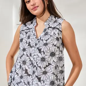 Tribal Leerit Slvlss Blouse
