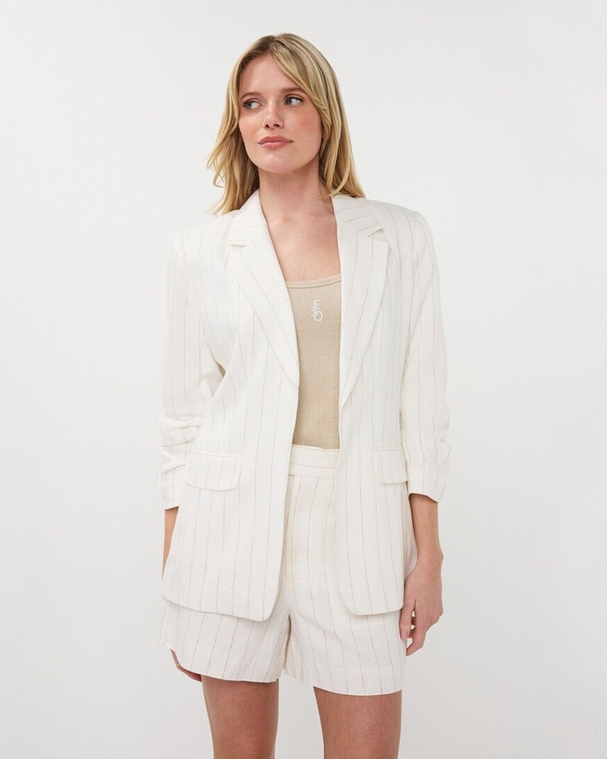 Esqualo Devyn Stripe Linen Blazer