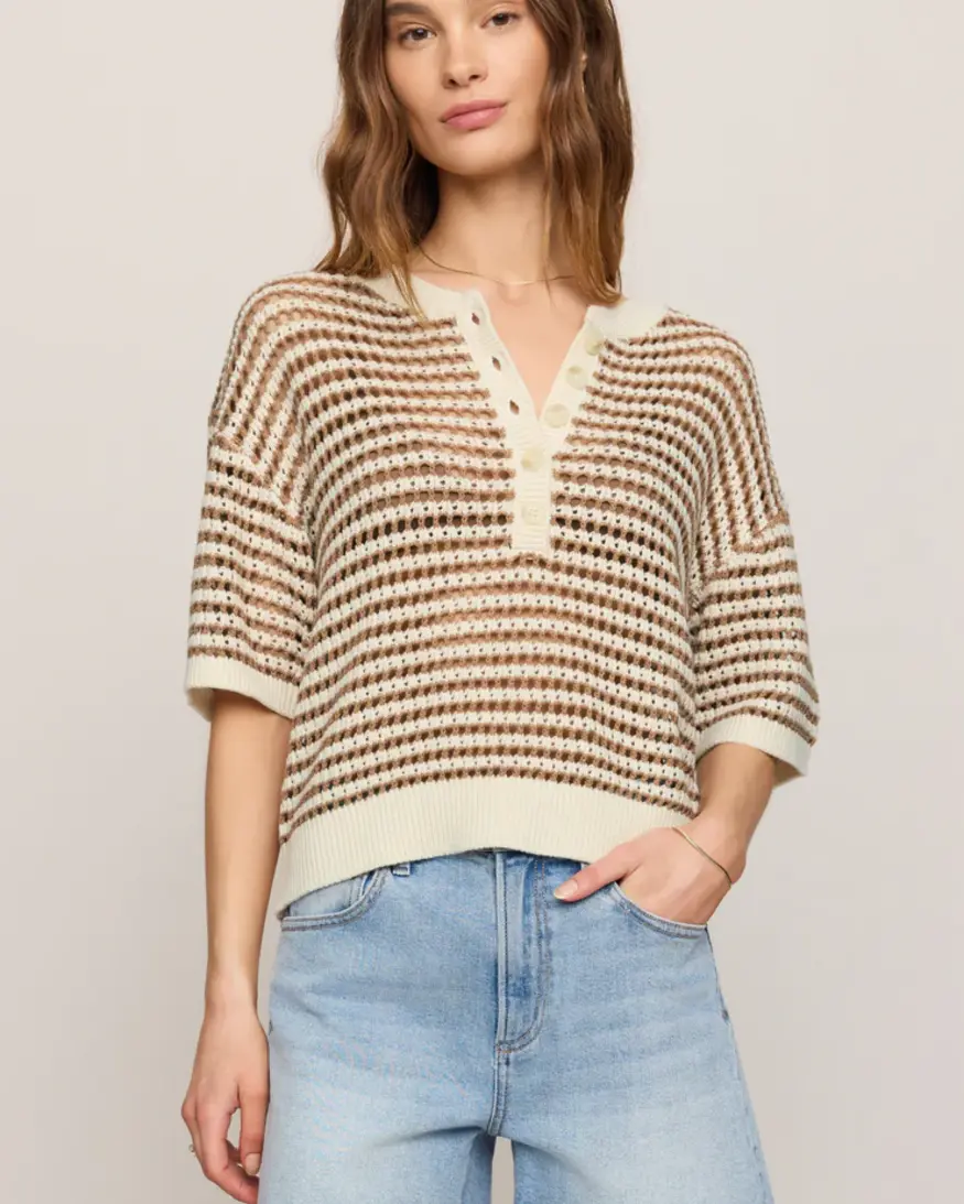 Z-Supply Kylo Striped Polo Sweater