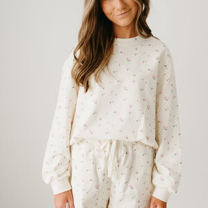 Brunette The Label Floral Elastic Crew