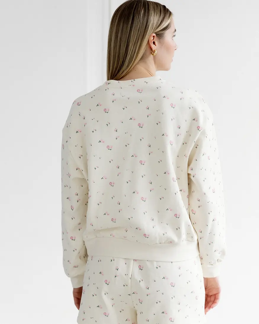 Brunette The Label Floral Elastic Crew