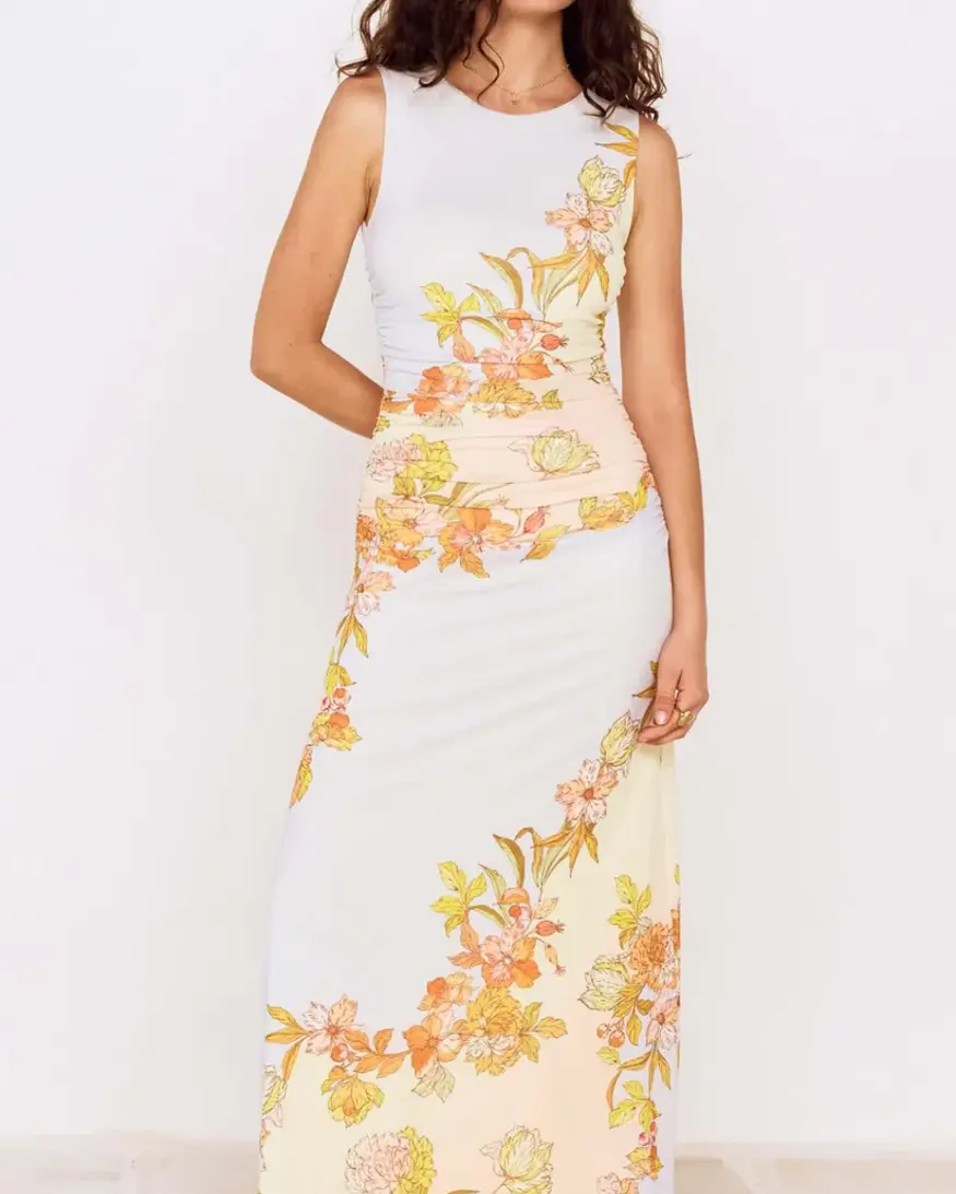 Mink Pink Fiore Mesh Midi Dress
