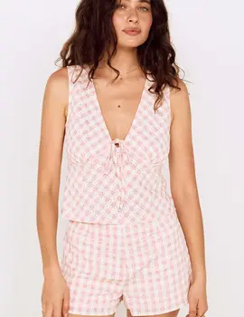 Mink Pink Sabina Gingham Top