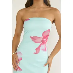 Strapless Floral Maxi