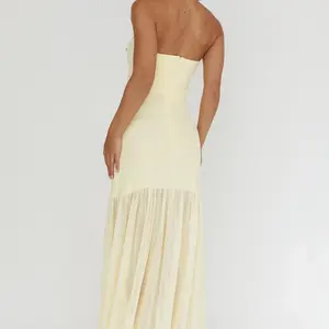 Strapless Sheer Maxi Dress