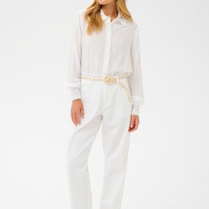 Cream Floriza Lace Trim Short