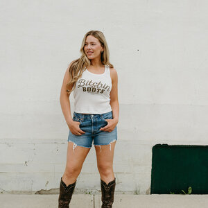 The Laundry Room Bitchin In Boots Rib Tank