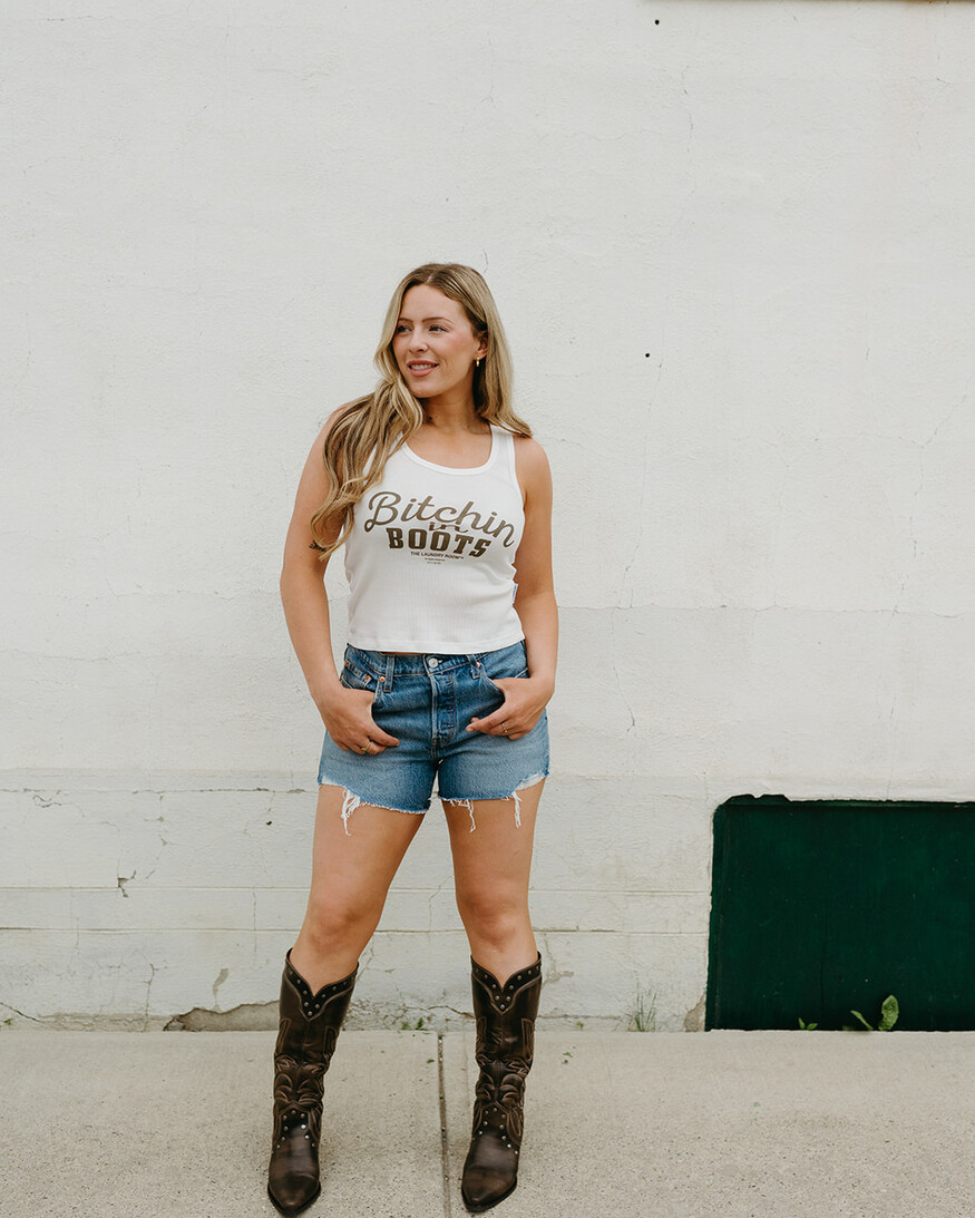 The Laundry Room Bitchin In Boots Rib Tank
