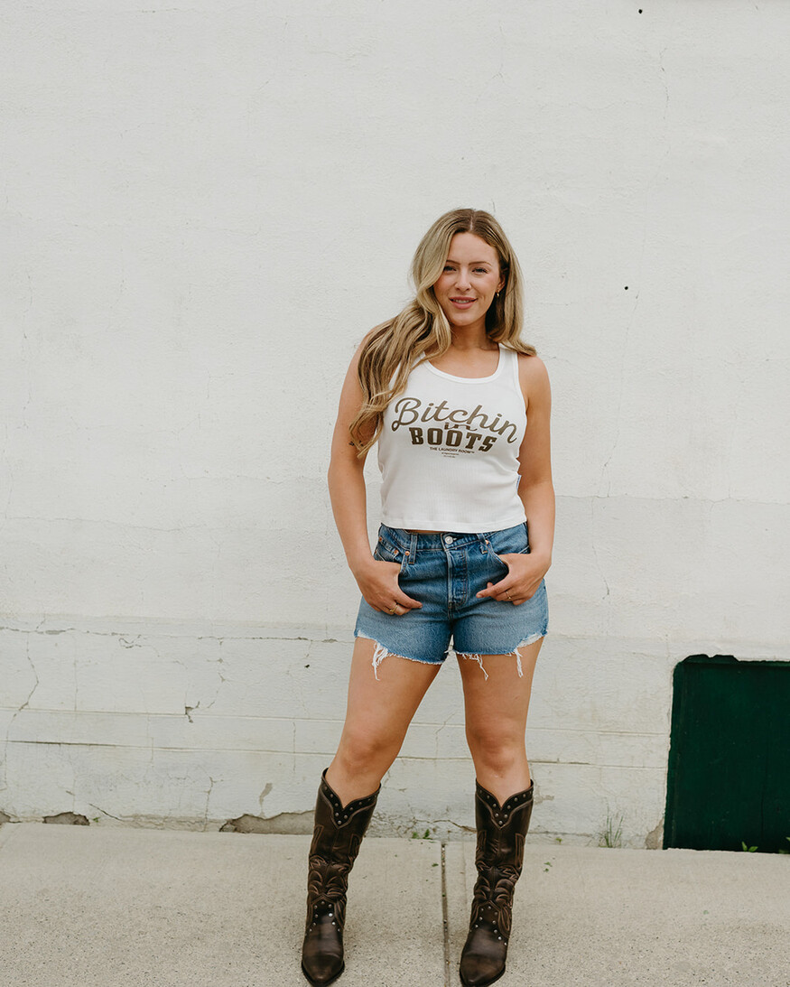 The Laundry Room Bitchin In Boots Rib Tank