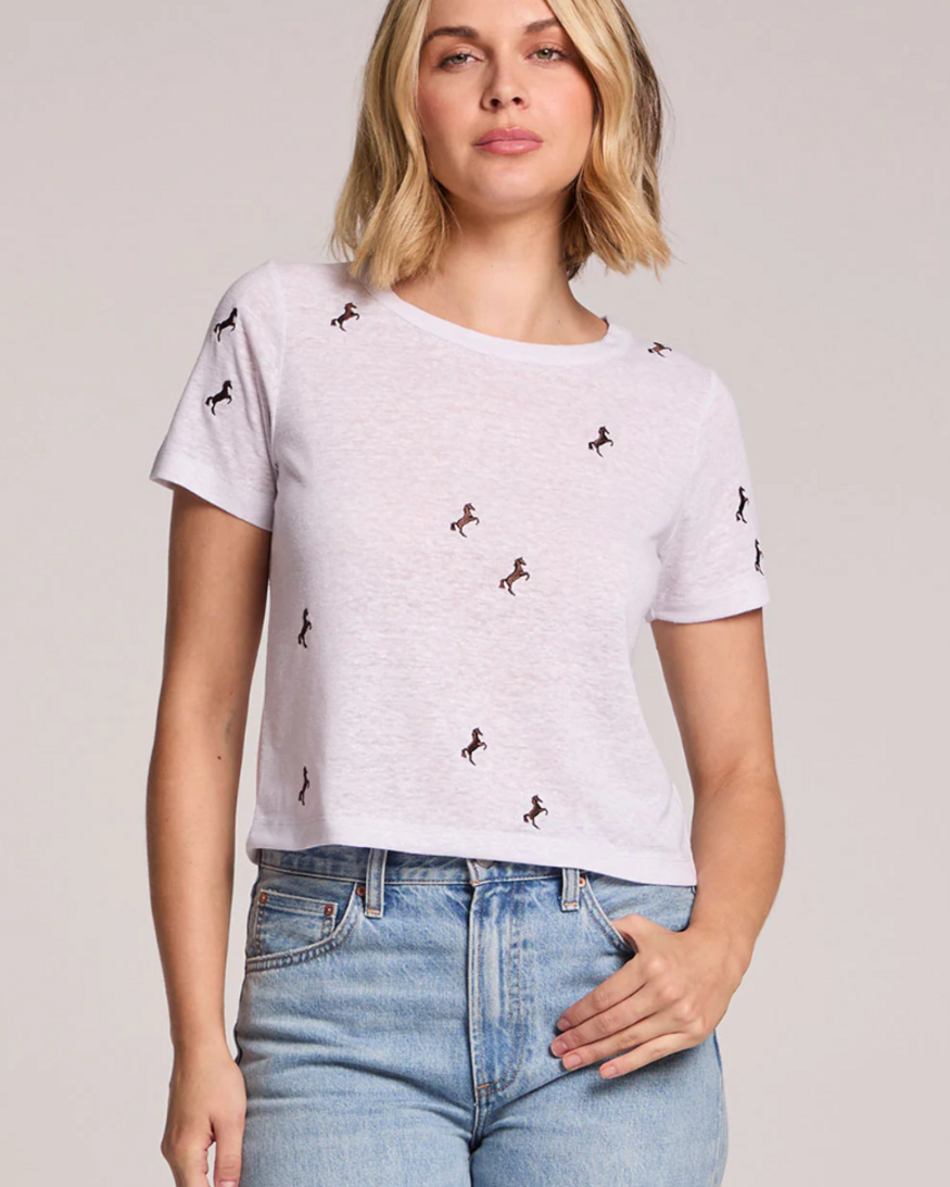 Chaser Tossed Horses Tee