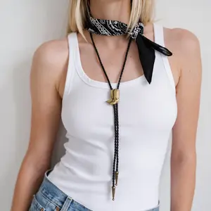 Brunette The Label Boots Bolo Tie
