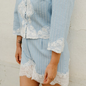 Adelyn Rae Billie Lace Trim Shorts