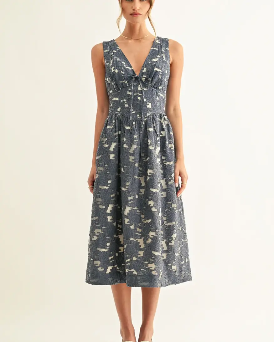 Adelyn Rae Arleta Jacquard Corset Midi