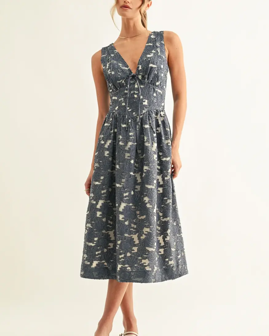 Adelyn Rae Arleta Jacquard Corset Midi