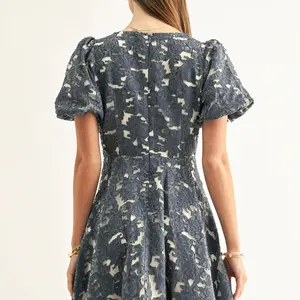 Adelyn Rae Fern Jacquard Mini Dress