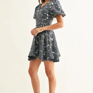 Adelyn Rae Fern Jacquard Mini Dress