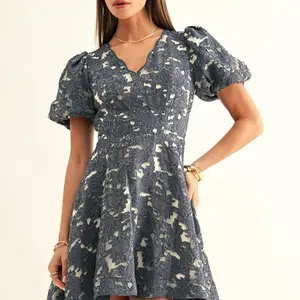 Adelyn Rae Fern Jacquard Mini Dress