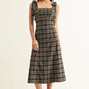 Adelyn Rae Sue Contrast Binding Midi