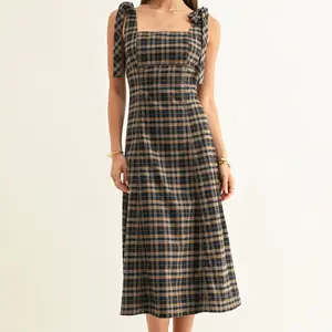 Adelyn Rae Sue Contrast Binding Midi