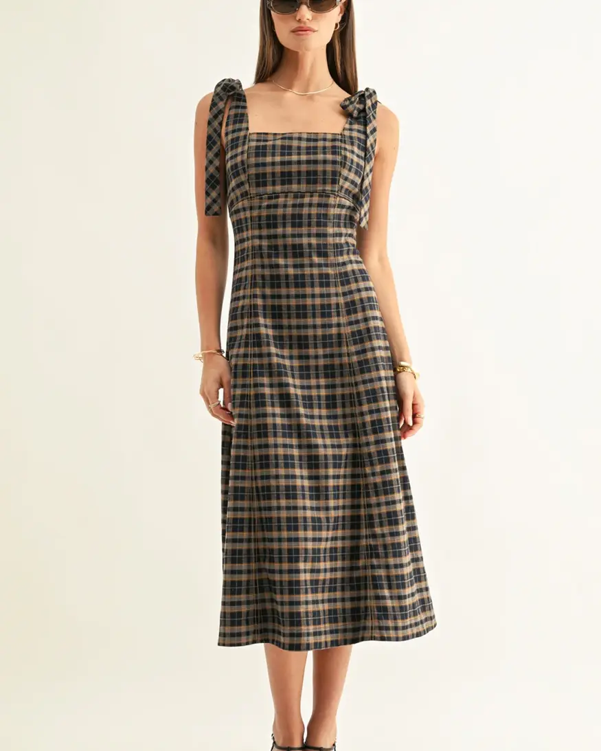 Adelyn Rae Sue Contrast Binding Midi