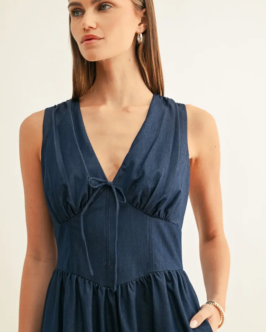 Adelyn Rae Arabelle Corset Midi Dress