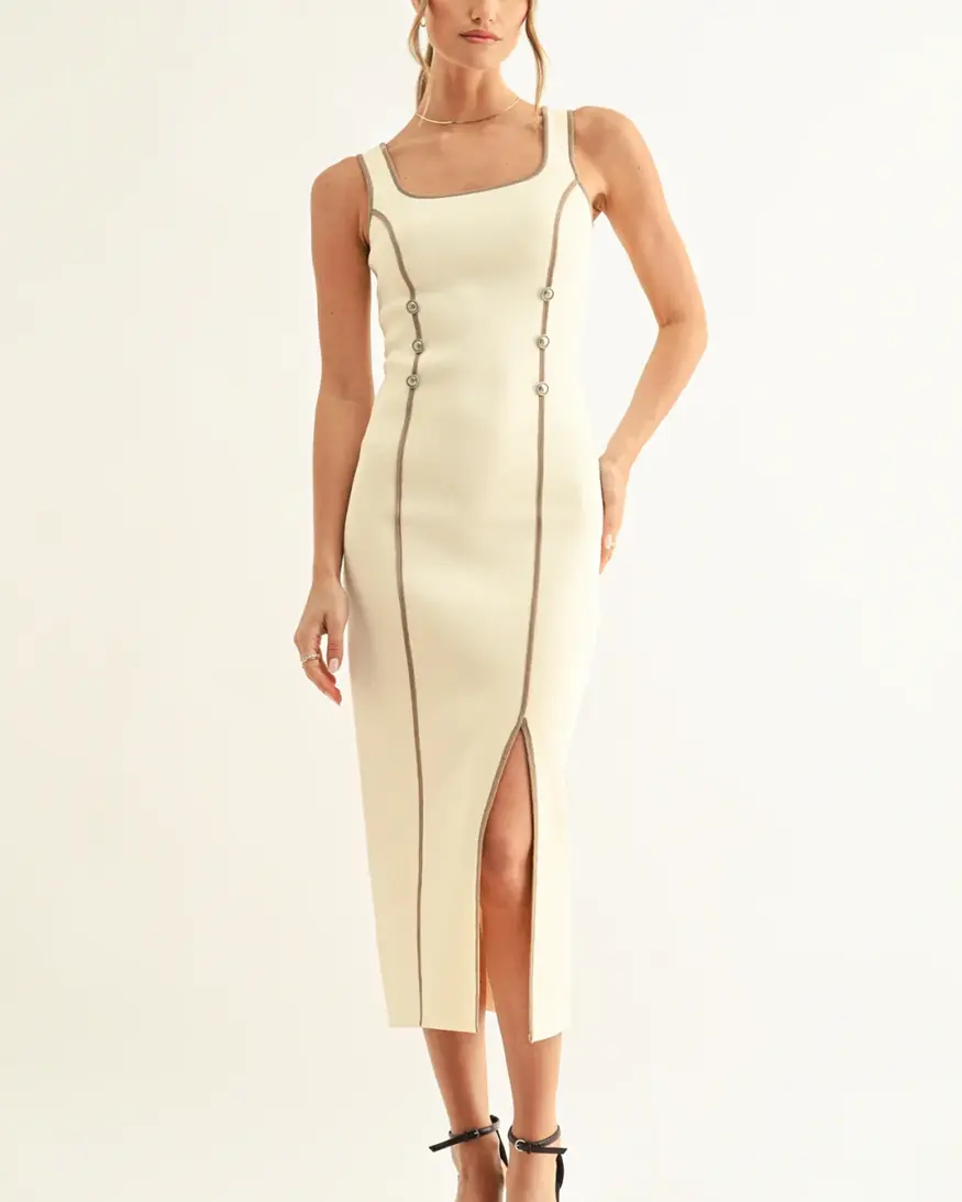 Adelyn Rae Kriss Contrast Binding Midi