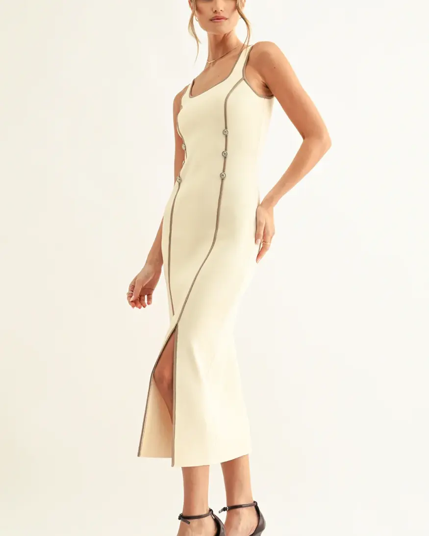 Adelyn Rae Kriss Contrast Binding Midi