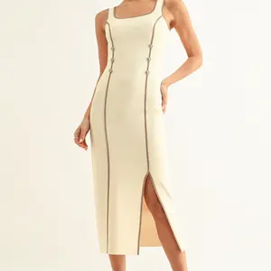 Adelyn Rae Kriss Contrast Binding Midi