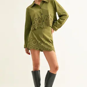 Adelyn Rae Davi Faux Suede Skirt