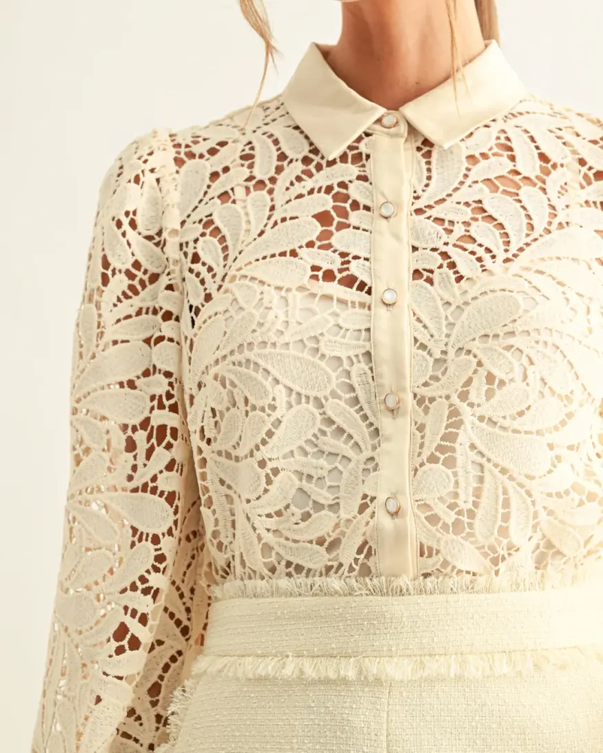Adelyn Rae Diora Lace Shirt