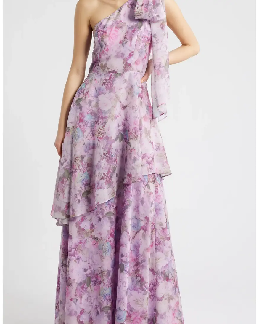 Lulus Amara One Shoulder Maxi