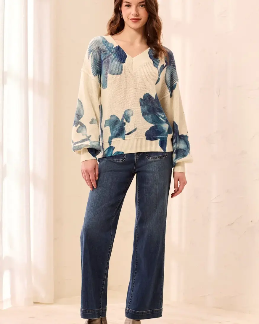 Tribal Charlotte V-Neck Sweater