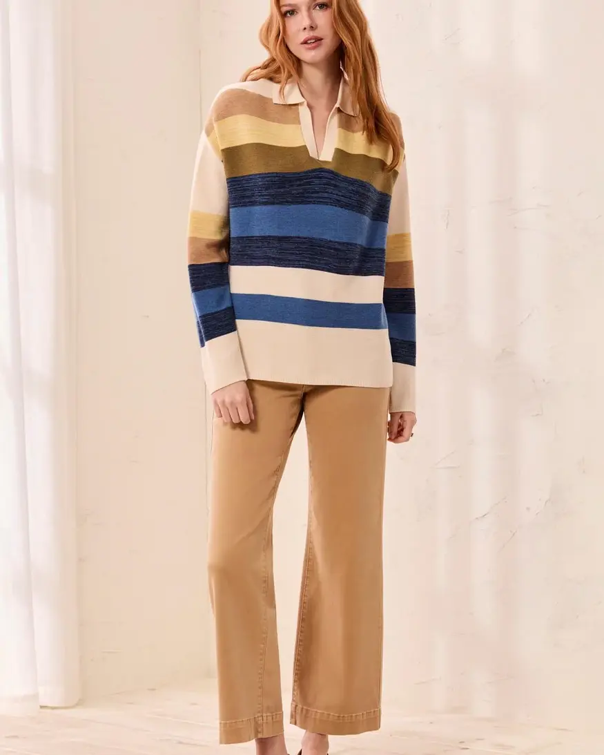 Tribal Carson Johnny Collar Sweater