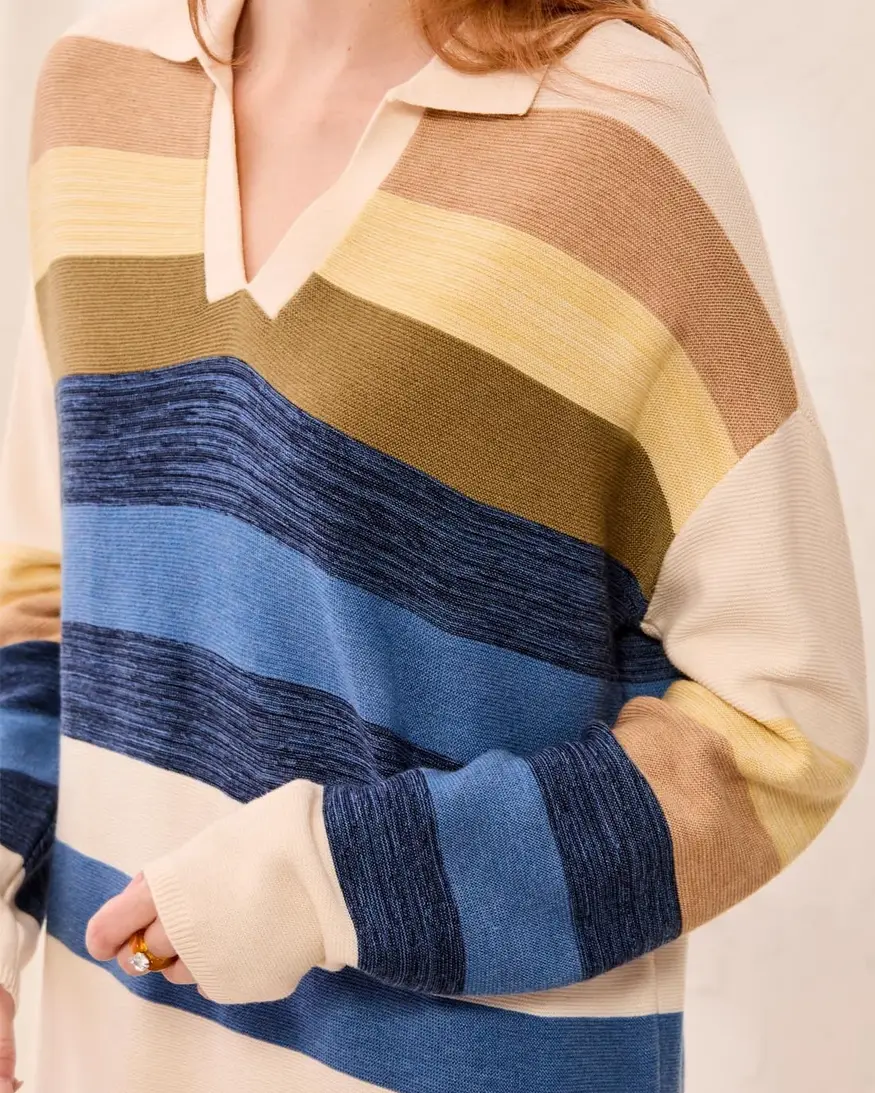 Tribal Carson Johnny Collar Sweater