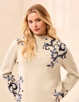Tribal Cohen Funnel Neck Sweater