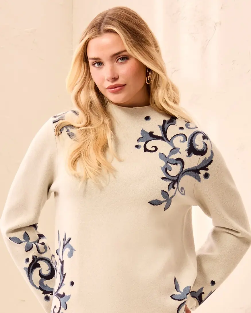 Tribal Cohen Funnel Neck Sweater