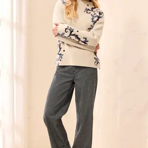 Tribal Cohen Funnel Neck Sweater