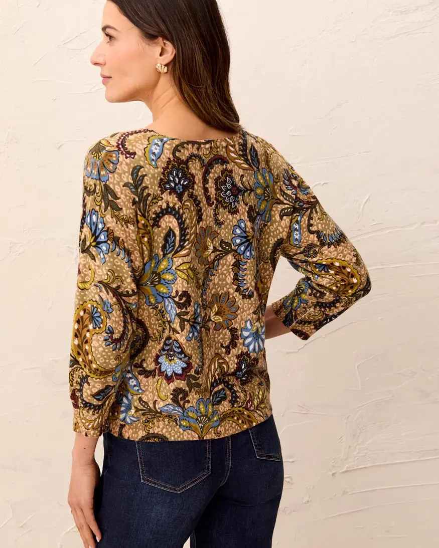 Tribal Coraline 3/4 Slv Knit