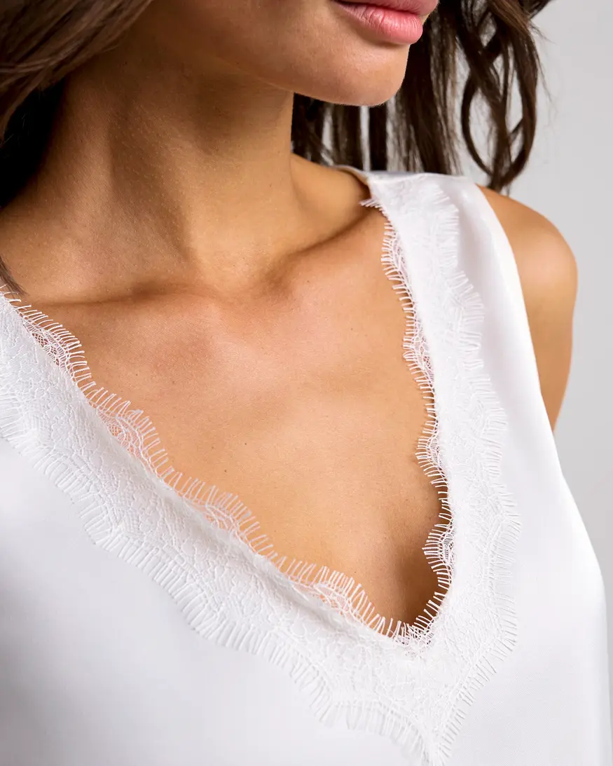 Liverpool Lark Tank W/Lace Trim